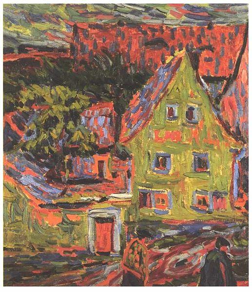Ernst Ludwig Kirchner Green house oil painting picture